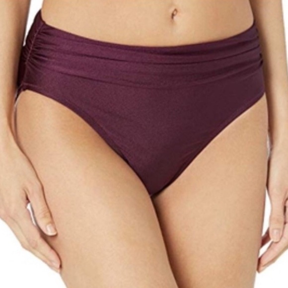 Profile by Gottex Bikini Bottoms WINE Size 8 NWT - Picture 1 of 5